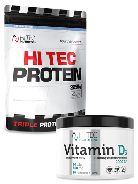 Hi Tec Protein - 2250g + Vitamin D3 90 tab