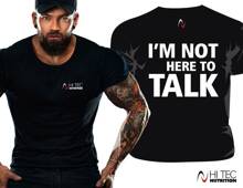 T-shirt męski nadruk IM NOT HERE TO TALK